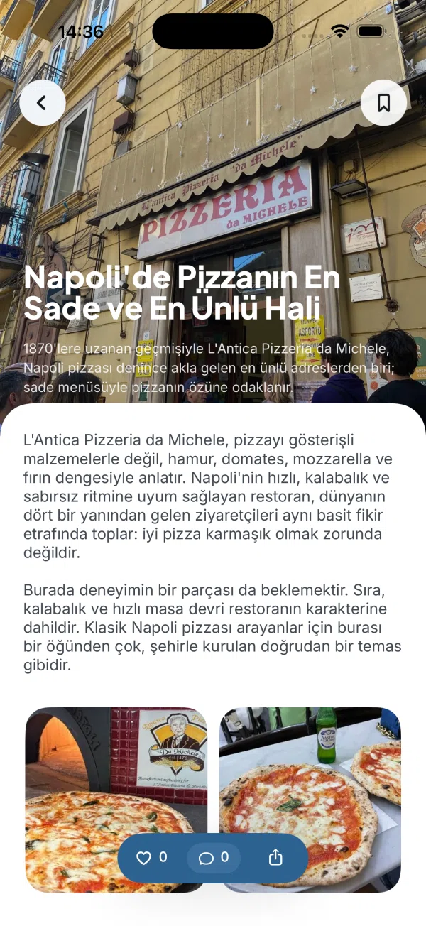 Wandarly içerik detay ekranı